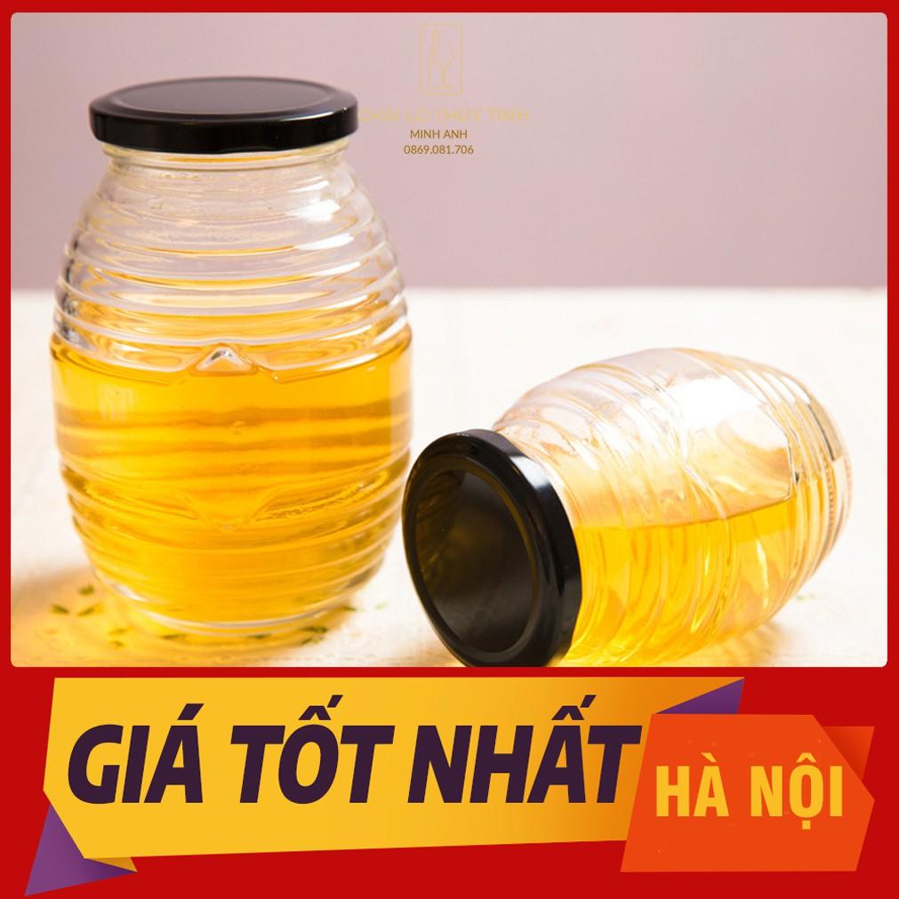 { GIÁ TỐT NHẤT} Hũ Thủy Tinh Tổ Ong Đựng Mật Ong 750ML