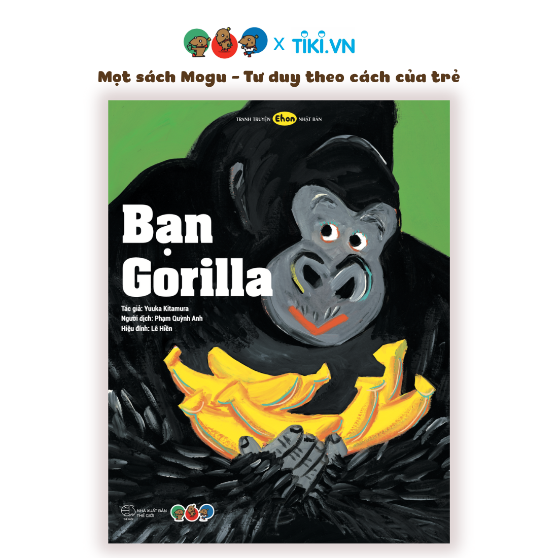 Sách cho bé từ 3 tuổi - Phát triển tư duy Bạn Gorilla (Tranh truyện ehon Nhật Bản cho bé)