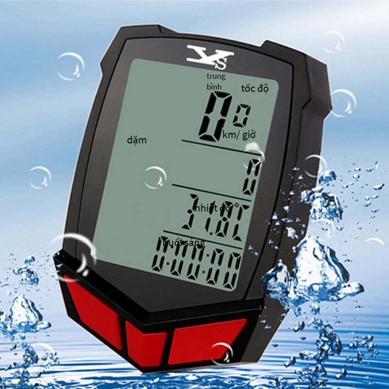 Bảng mã xe đạp đặc biệt màn hình lớn Bảng mã xe đạp leo núi tiếng Trung và tiếng Anh cưỡi dạ quang đồng hồ đo tốc độ đồng hồ đo quãng đường