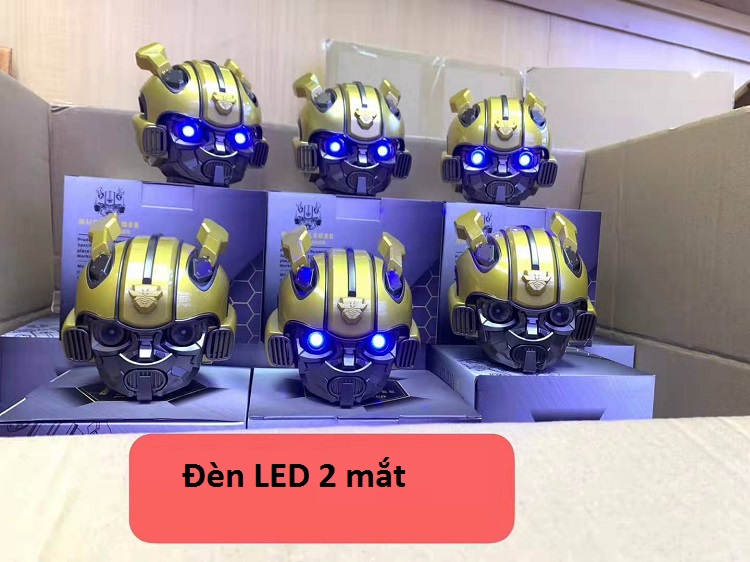 Loa Bluetooth Bumblebee_Transformer Nghe Nhạc Chất Bass Siêu Trầm – Âm Thanh Sống Động – Mắt Có Đèn Led Xanh Cực Độc