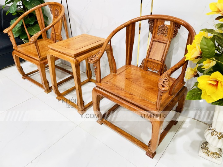 BÀN GHẾ MINH ĐẾ 3 MÓN GỖ HƯƠNG TA , Bộ  3 Món Trà Đạo Rất Sang trọng