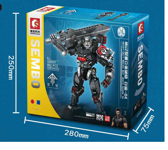 Đồ Chơi Lắp Ráp, Xếp Hình Robot Thợ Máy Khổng Lồ - SEMBO 109007