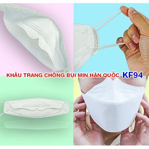 [KJVINA] Khẩu Trang Y Tế Hàn Quốc KJ95 Kháng Khuẩn - Chống Nước - Chống Bụi Mịn KF94 Hộp 20 Chiếc