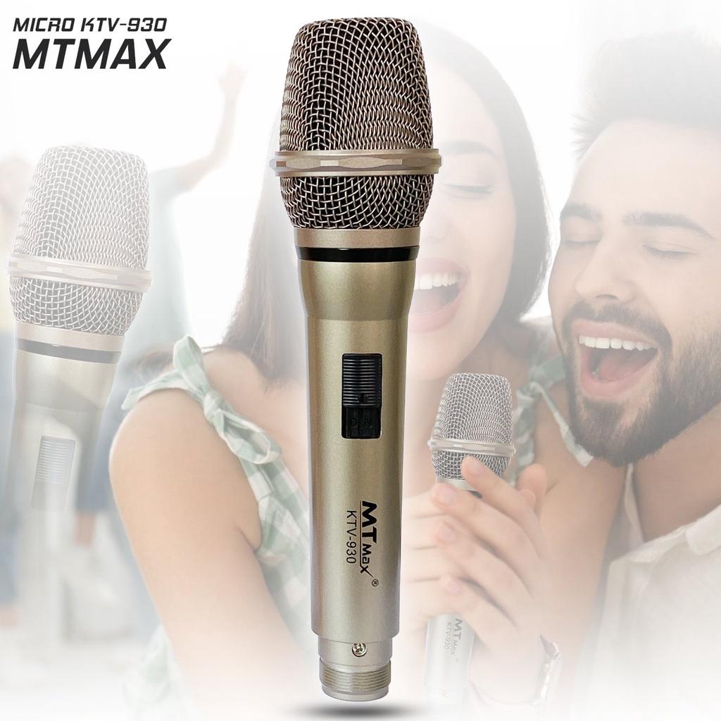 Micro có dây MTMAX KTV  930 920 độ nhạy cao, khả năng chống hú cực tốt – Dòng micro karaoke được ưa chuộng bh 12 thág