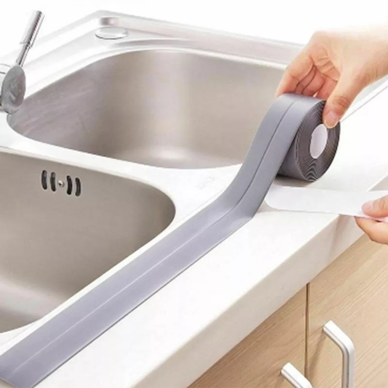 Miếng dán viền bồn rửa bằng PVC chống thấm nước tiện lợi dành cho nhà bếp/ nhà tắm