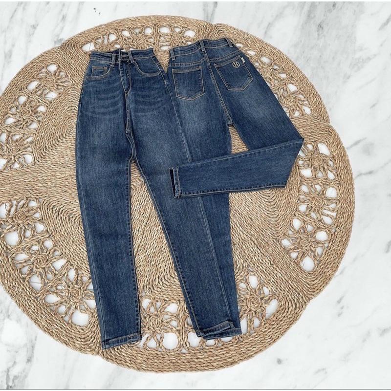 Quần jean ôm cạp siêu cao jean mềm co dãn QC l1