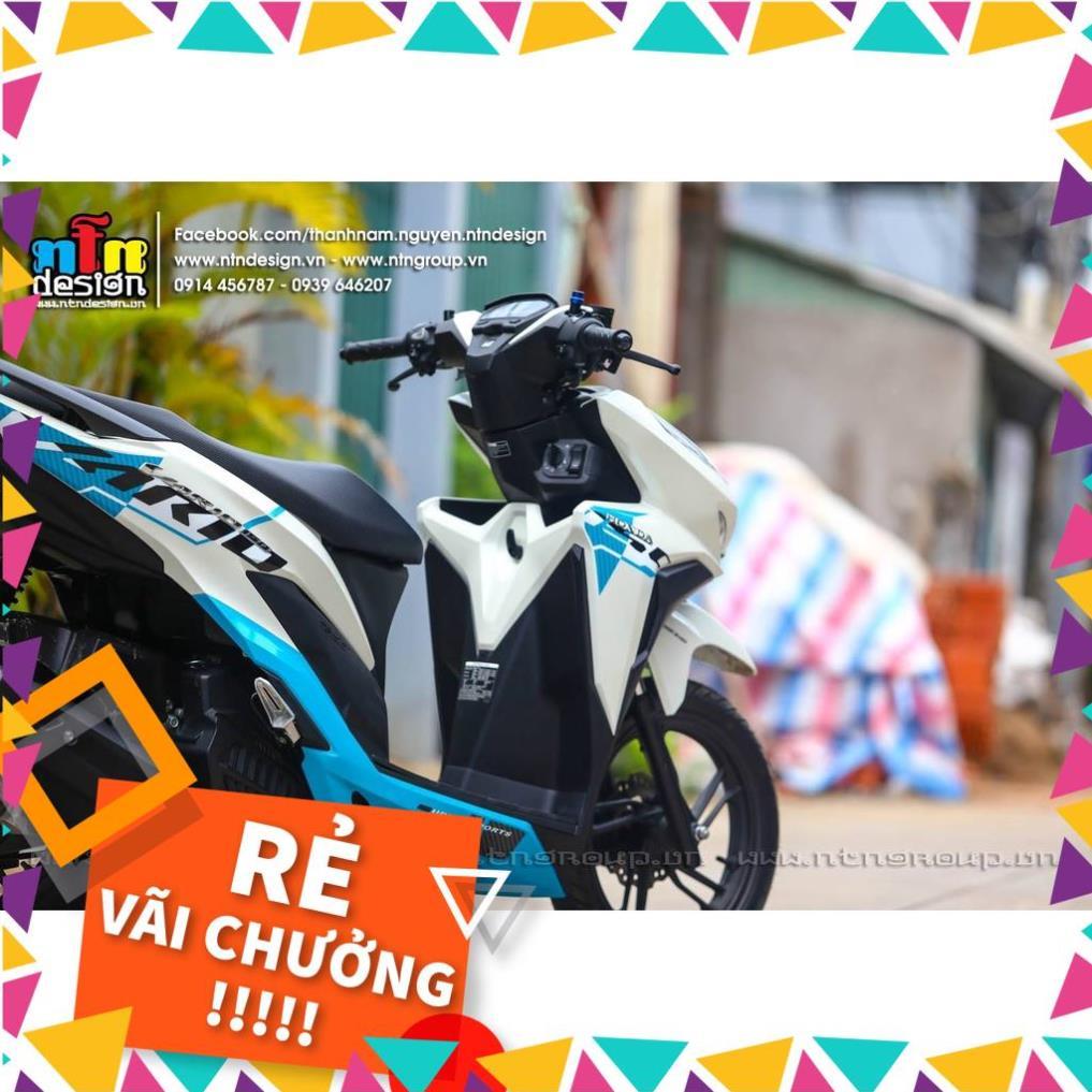 Tem Rời Vario 2018 Mẫu Malay Zin Trắng Xanh