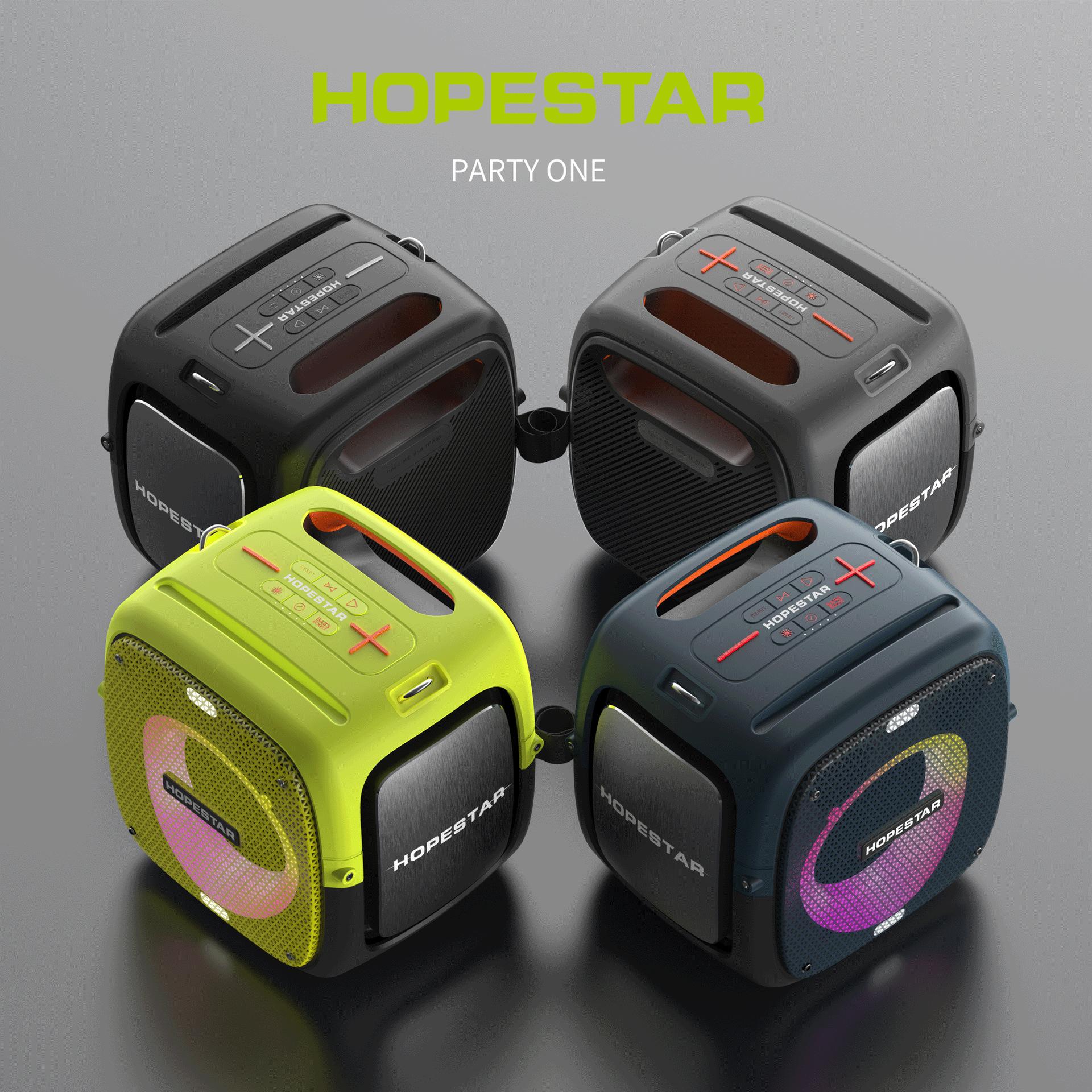 Hopestar-partyone caixa de som Loa Bluetooth ngoài trời loa siêu trầm công suất cao 80W âm thanh khiêu vũ vuông có micrô không dây Màu sắc: Giá đỡ loa