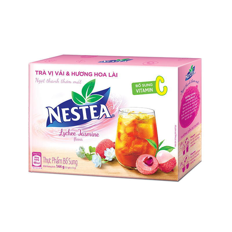 Thực phẩm bổ sung trà NESTEA vị Vải & Hương Hoa Lài Hộp 12 gói x 12 g