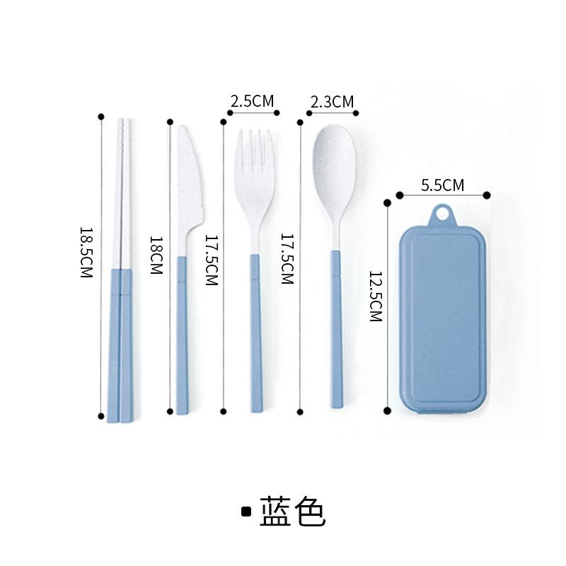 Bộ dụng cụ ăn có thể gập gọn kèm hộp đựng tiện dụng mang theo