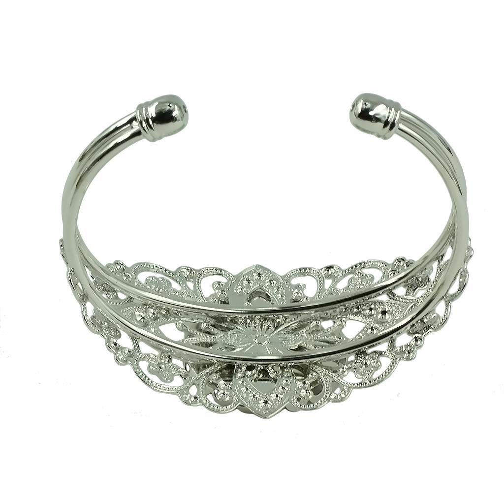 2Pieces 25mm Blank Round Cabochon Bezel Setting DIY Bracelet Bangle