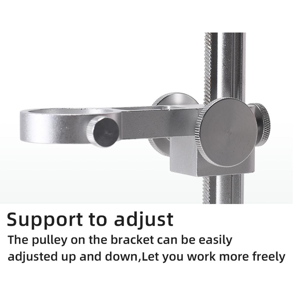 4.3 Inch Display 1000X Digital Microscope Photo Video Taking with 8 Adjustable LED Lights Lifting Aluminum Alloy Stand for Jewelry Identification Mobilephone Repairs