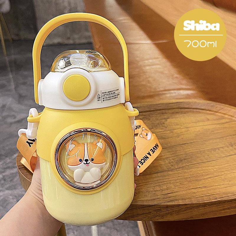 Bình Nước Giữ Nhiệt INOX 316 Không Gỉ Họa Tiết Hoạt Hình Cho Học Sinh - Cute 700ml