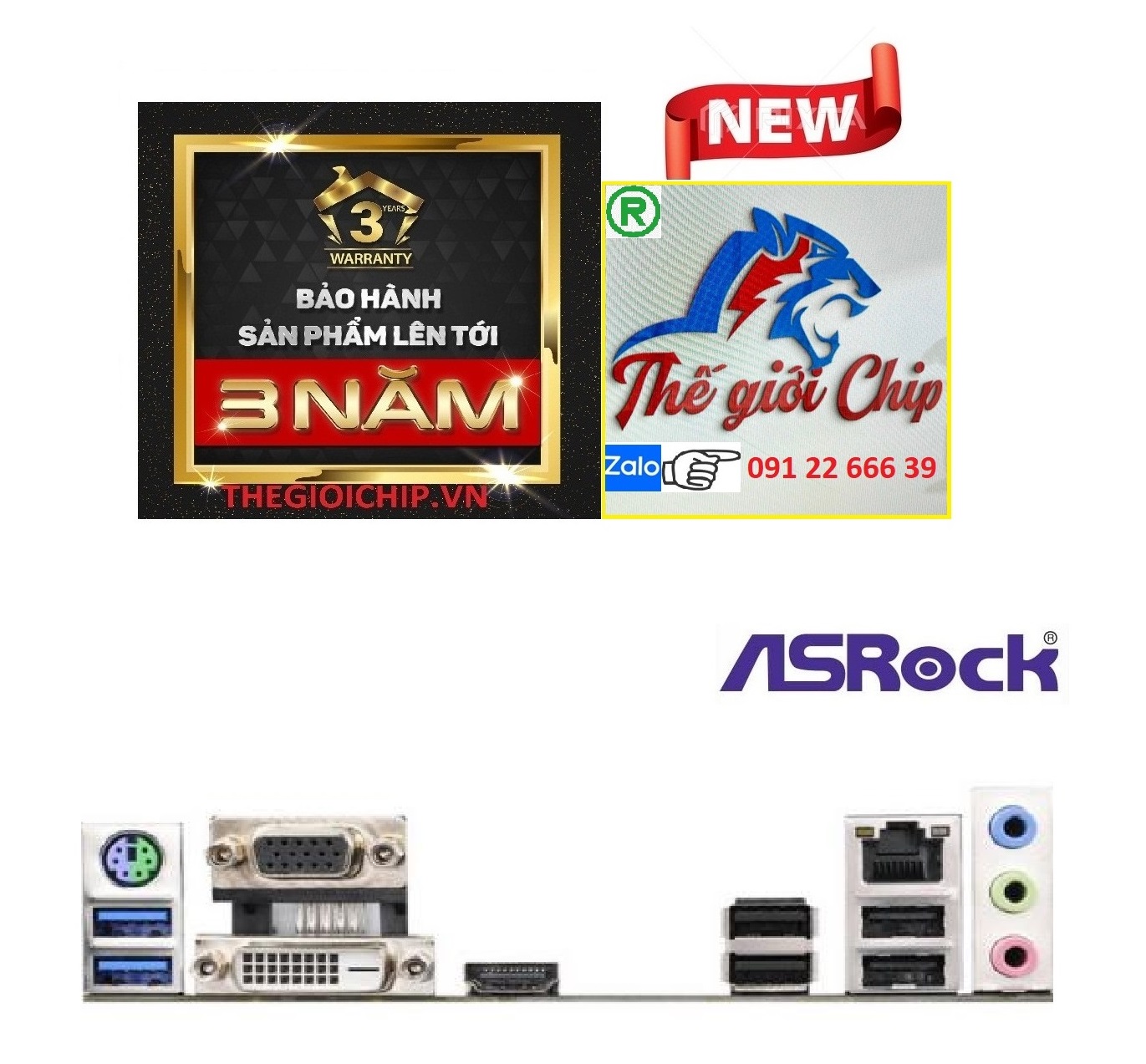 Bo Mạch Chủ (Mainboard) Asrock H110M-HDV - HÀNG CHÍNH HÃNG