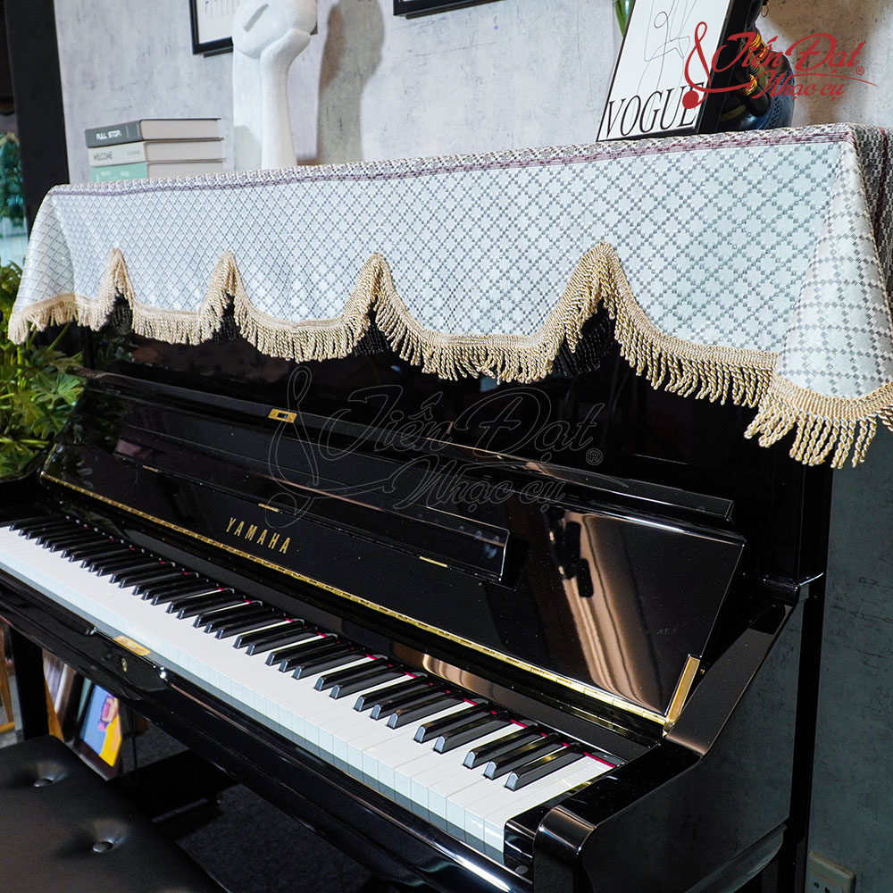 Khăn Phủ Đàn Piano Họa Tiết Kẻ Caro KU-026