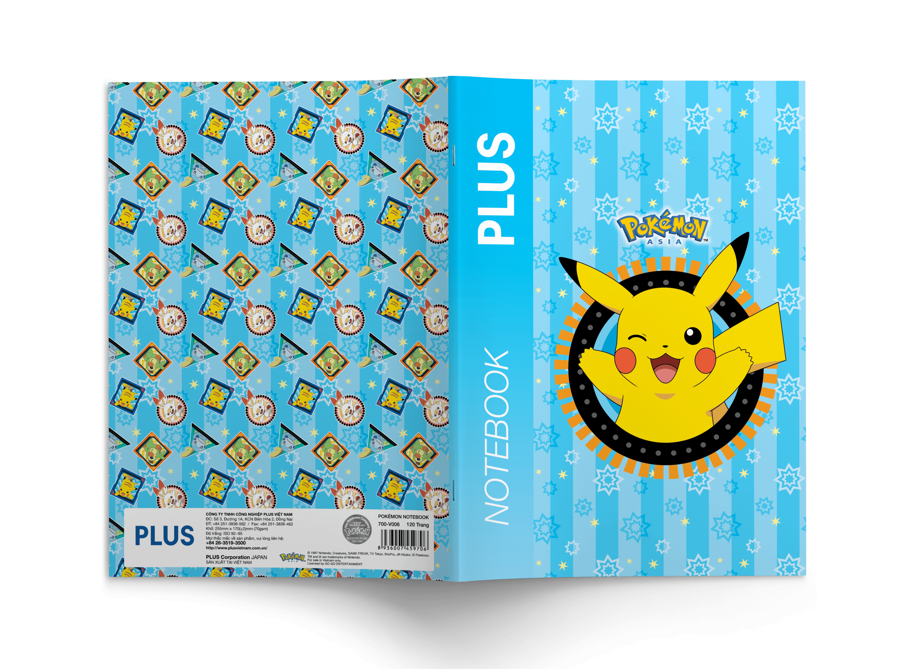 Tập B5 5 Ô Ly 120 Trang - Phiên Bản Pokemon Mới PLUS