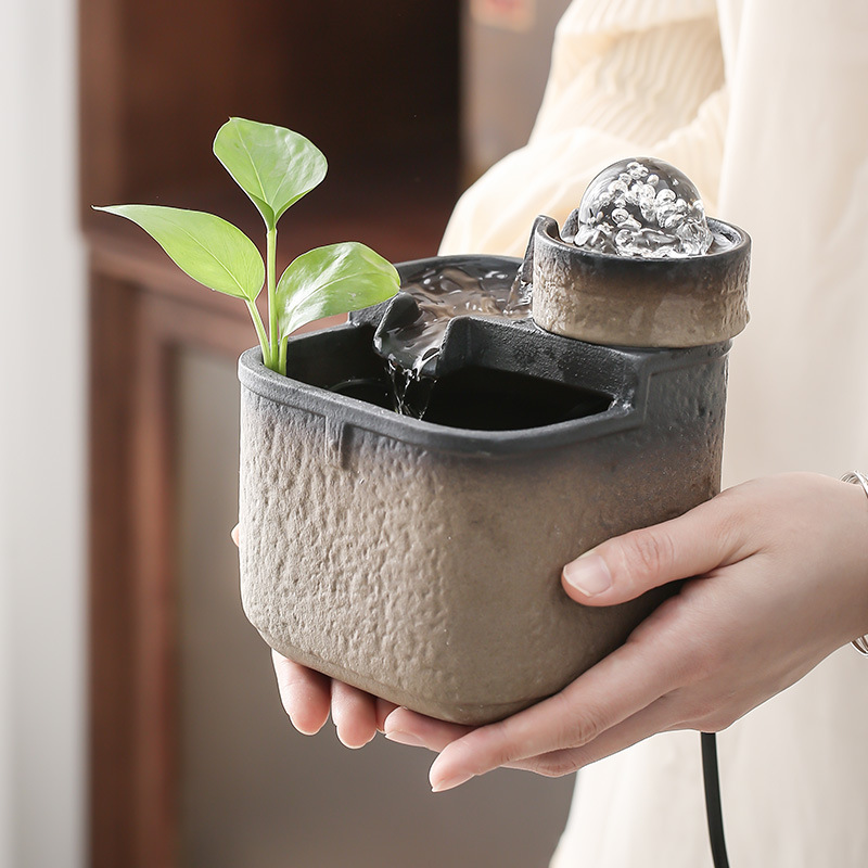 Thác Nước Phong Thủy Ngọc Cối Xoay_Hàng chính hãng