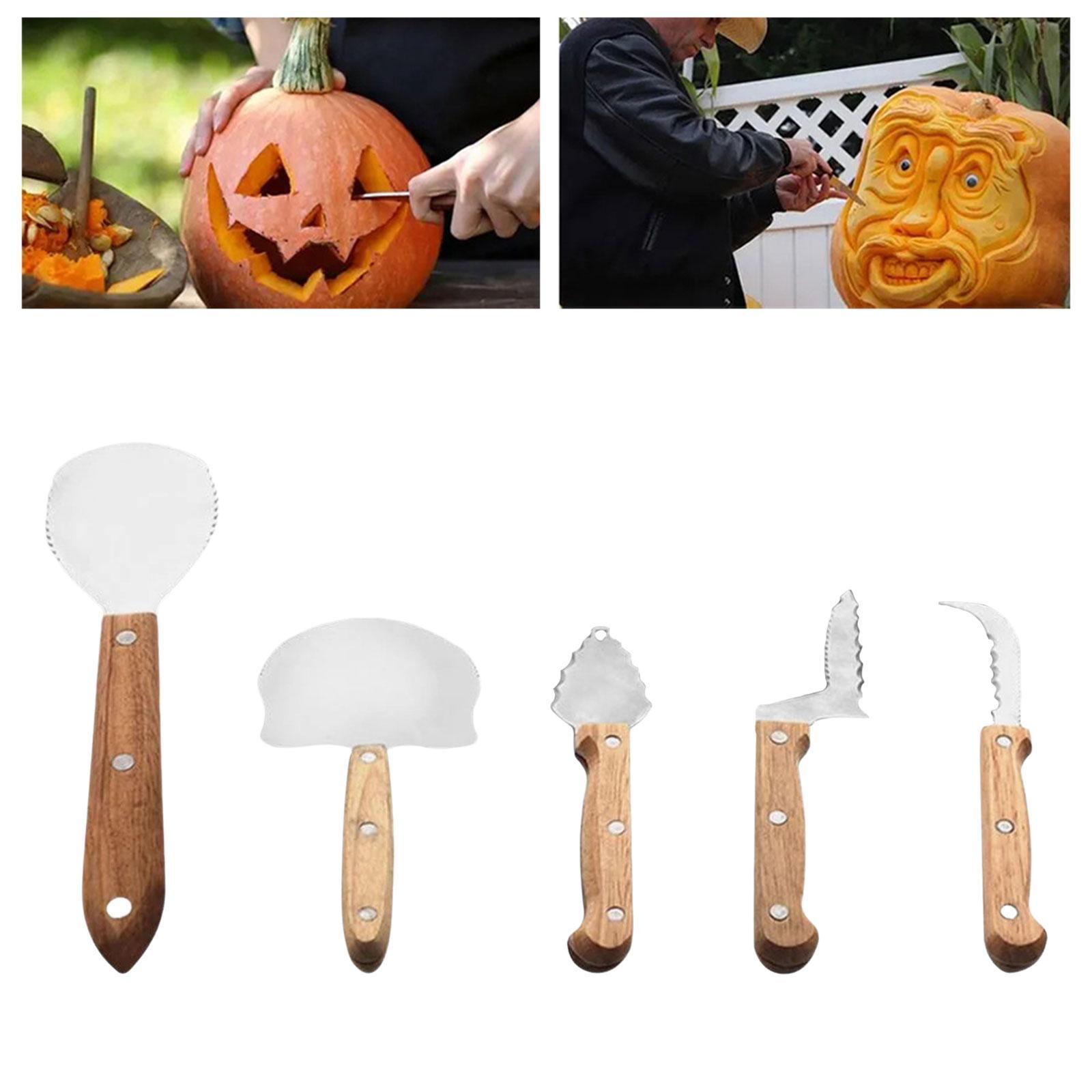 5x Halloween Pumpkin Carving Tools Sculpting Durable Multipurpose Tool Pumpkin Carver Carving Cutter for Holiday Home Beginner