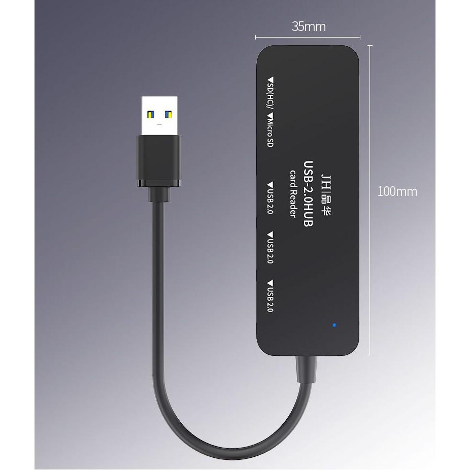 Hub usb ra 3 cổng usb, thẻ TF và SD - Jinghua Z300 - Hồ Phạm