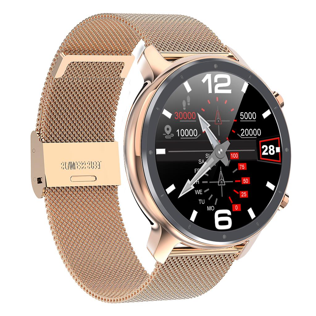 IP68 Sport Round Bluetooth 4.0 ECG PPG Smart Watch