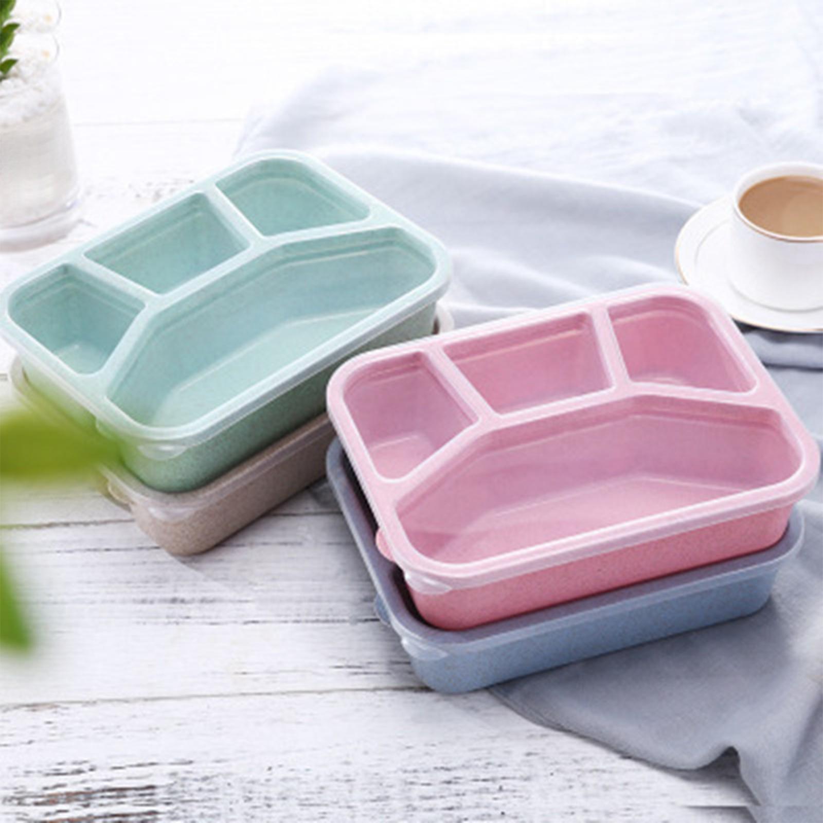 Bento Lunch Box Leakproof Lid Reusable Snack Food Container for Home Kitchen