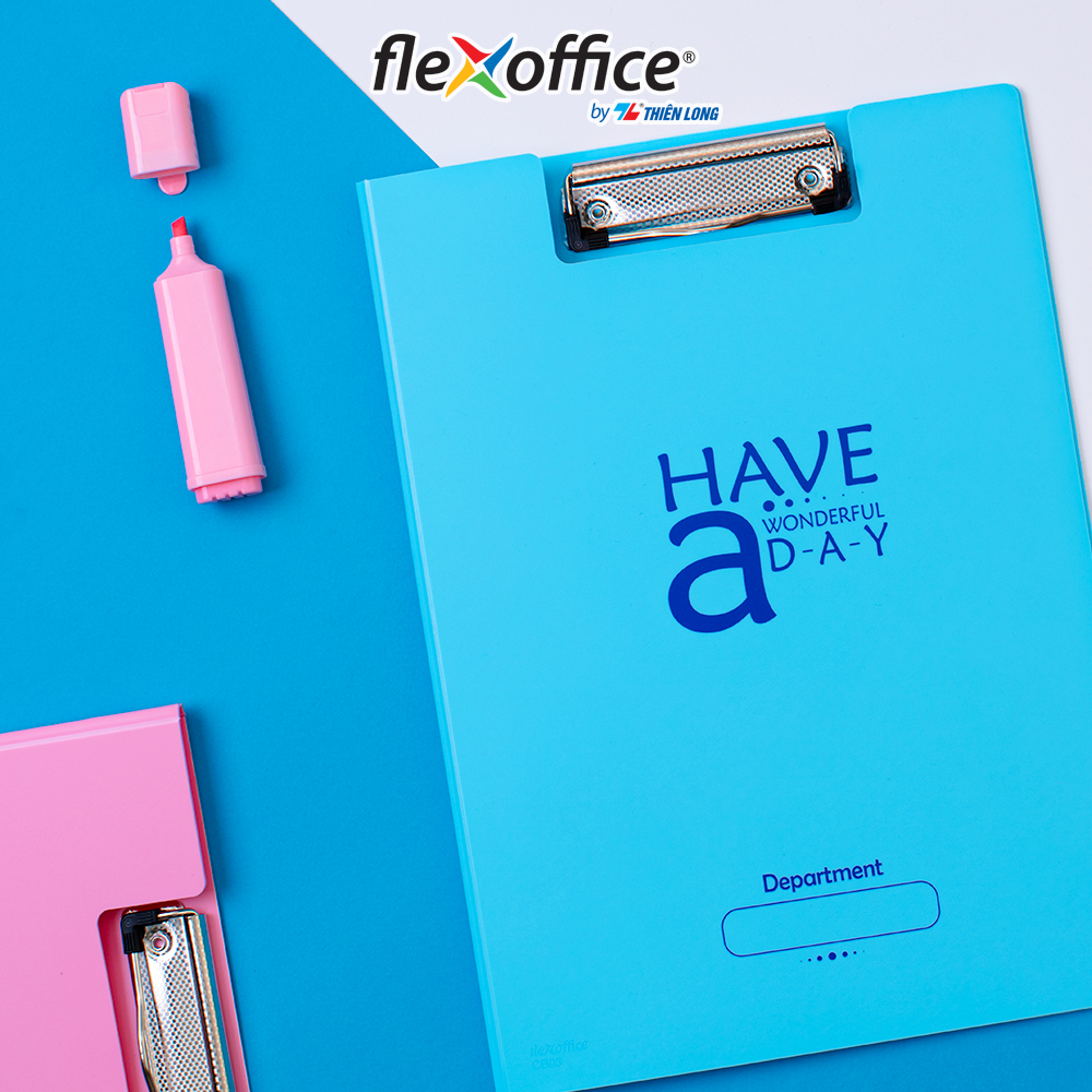 Bìa trình ký kép màu Pastel nhựa PP Thiên Long Flexoffice FO-CB03