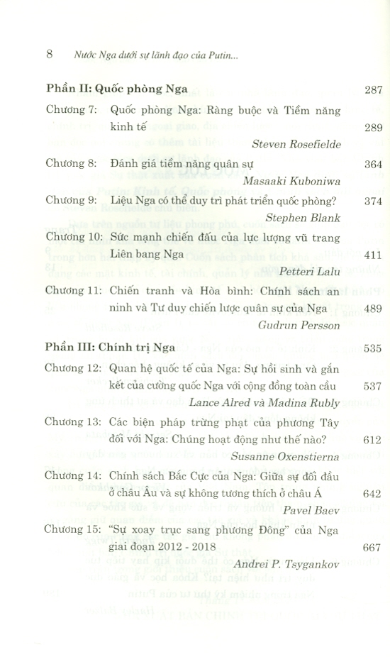 Nước Nga Dưới Sự Lãnh Đạo Của Putin: Kinh Tế, Quốc Phòng Và Chính Sách Đối Ngoại