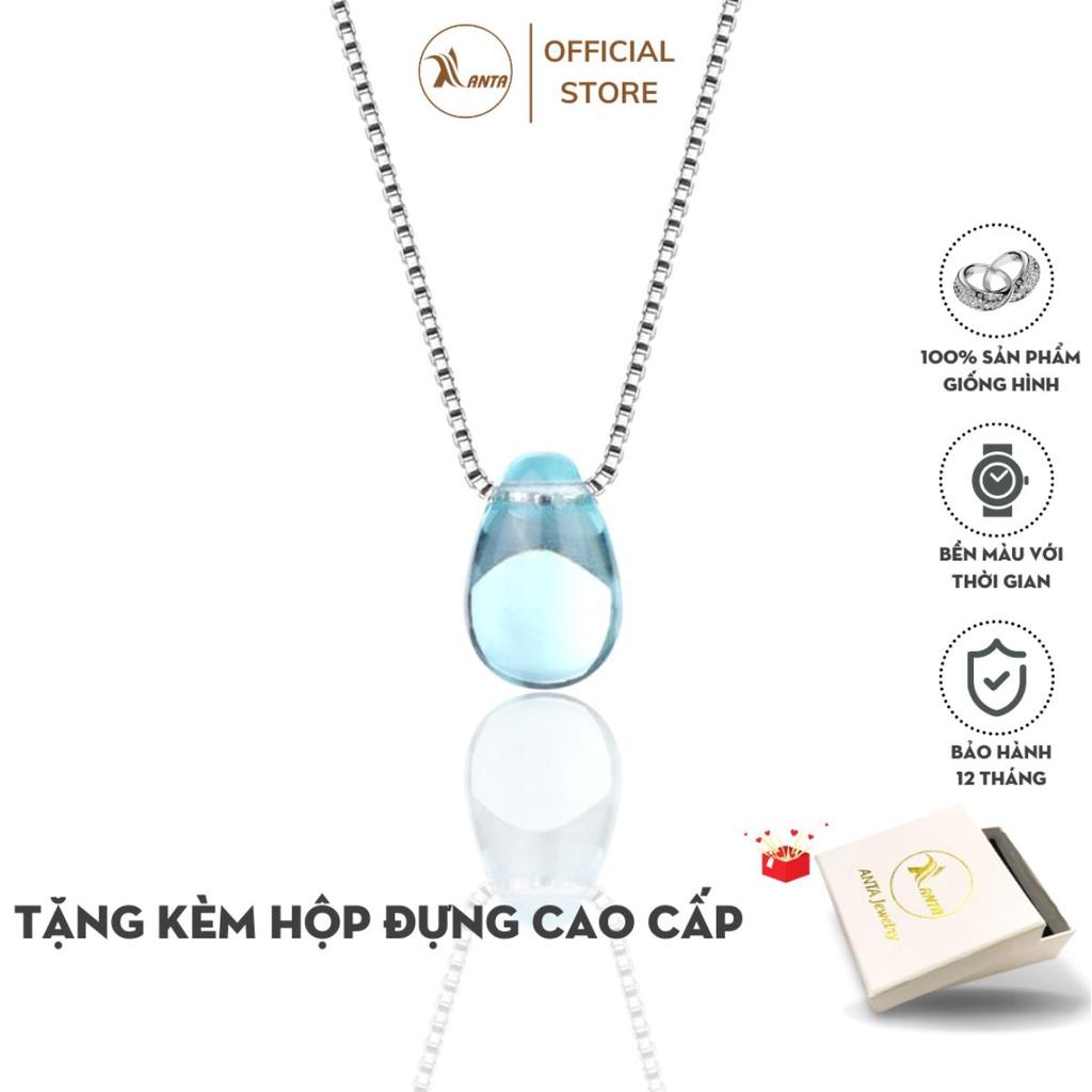 Dây chuyền bạc thời trang thiết kế kiểu ngọc xanh giọt nước ANTA Jewelry - ATJ9001
