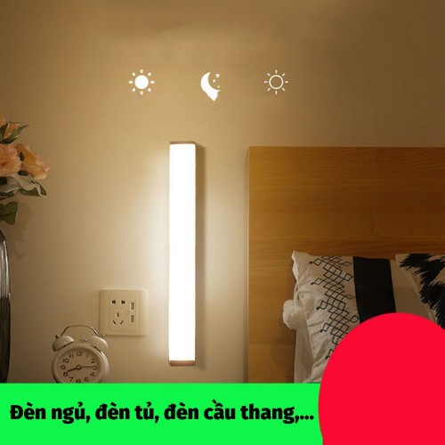 Đèn Leb Tích Điện Thông Minh Gắn Tủ Quần Áo, Hành Lang, Phòng Ngủ-Nhiều Kích Cỡ