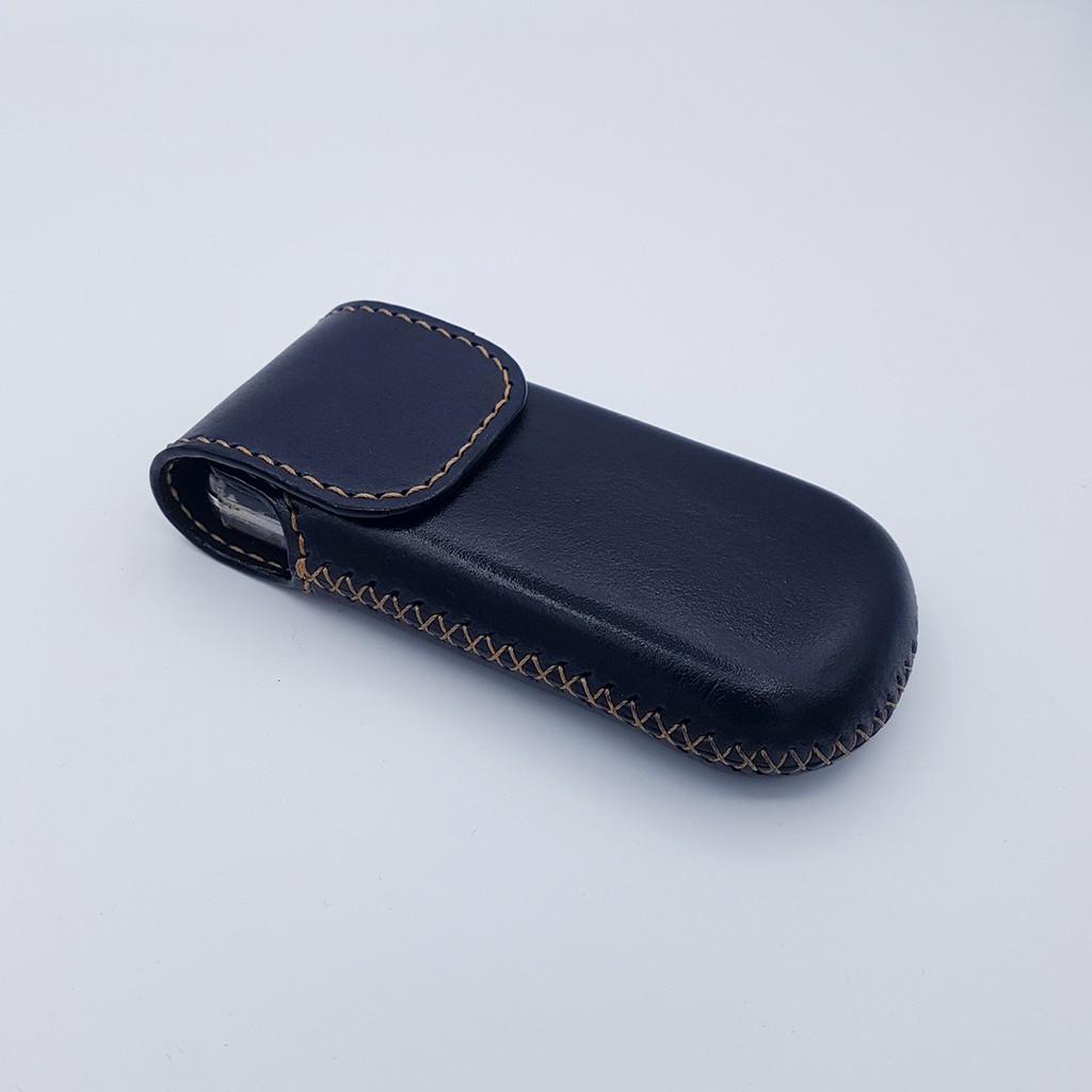 BAO DA HANDMADE ĐEO HÔNG MÀU ĐEN TRƠN DÀNH CHO MÁY NOKIA 6700 - BAO DA BÒ NGUYÊN TẤM CAO CẤP