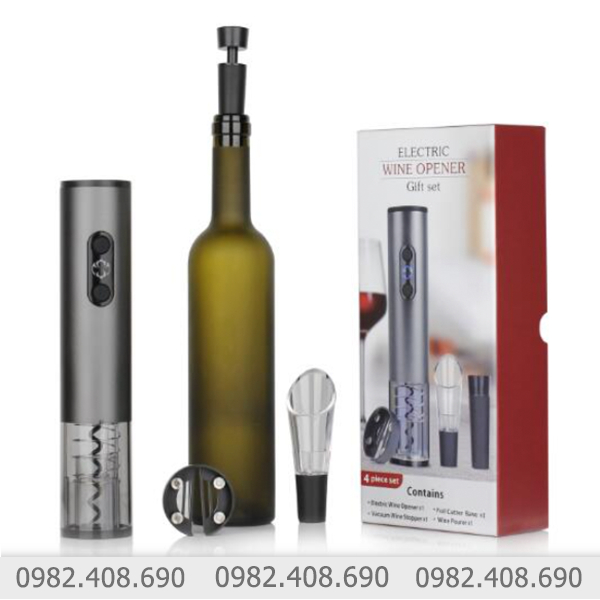 Bộ mở rượu vang bằng điện 4 món