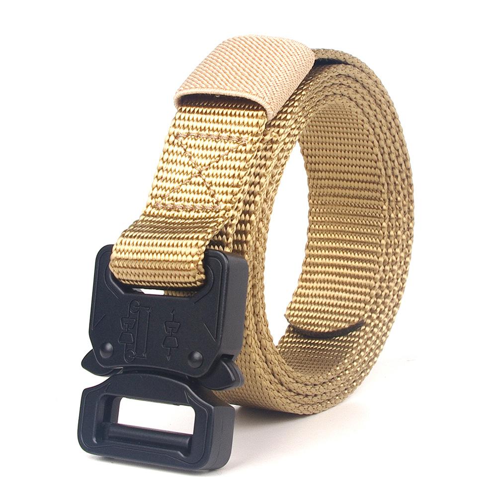 Chiến Thuật Quân Đội Dây Quân Kim Loại Lắp Khóa Vải Jean Dây Lưng Nam Dây Nhiệm Vụ Gear Nylon SWAT Chiến Đấu Rộng 2.5CM