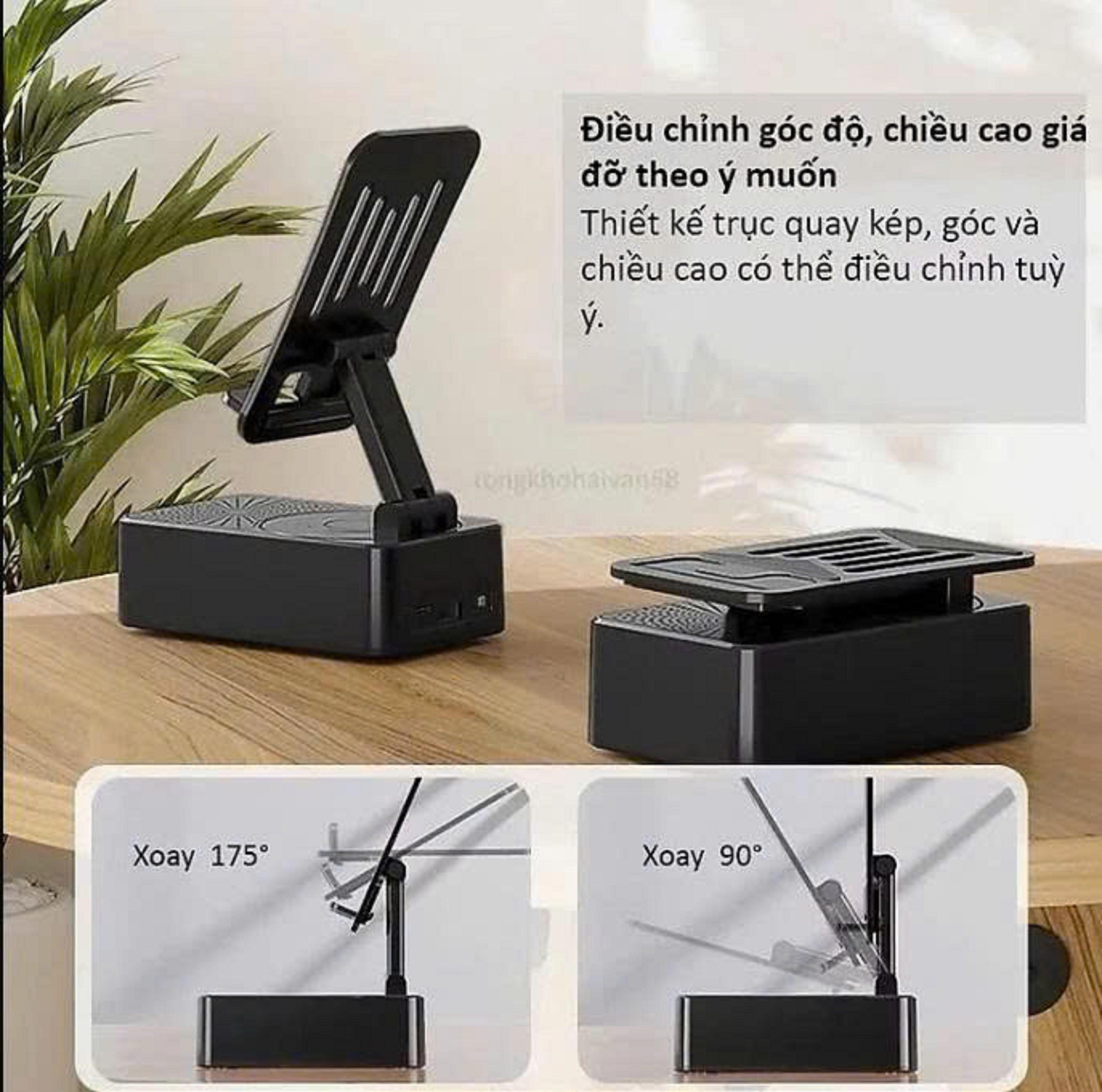 [KoSuyTu] Giá Đỡ Điện Thoại 3 Trong 1 Kèm Pin Dự Phòng &amp; Loa Bluetooth - Đa Năng Tiện Lợi Di Động Điều Chỉnh Góc 360 Độ Tương Thích Nhiều Thiết Bị