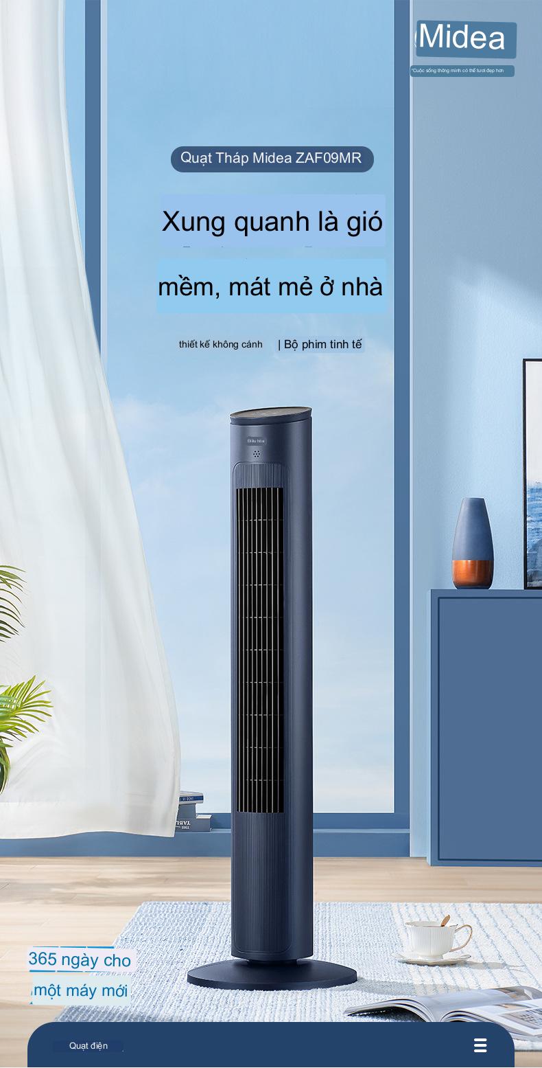 Quạt tháp MIDEA ZAF09MR điều khiển từ xa thông minh Hàng chính hãng