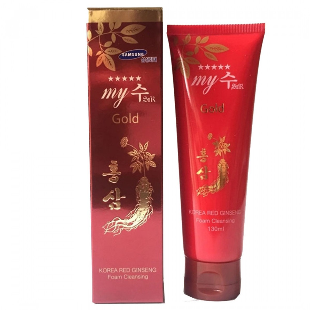 Sữa rửa mặt nhân sâm Hàn Quốc sáng da My Gold 130ml [ Được Mask 3W Clinic ]