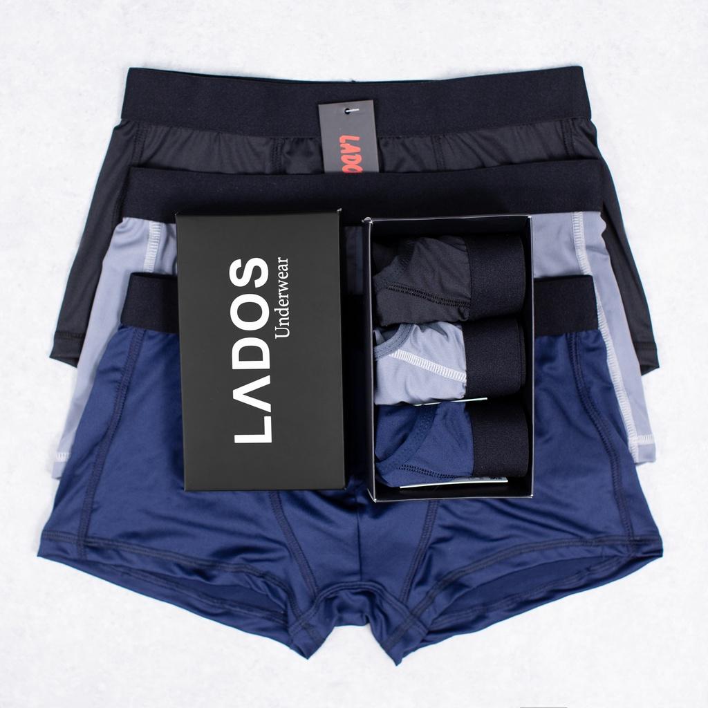 [COMBO 3 QUẦN] Quần Lót Nam Boxer Thun Lạnh Lados 4116 - Thun lụa co giãn, dai, thoáng mát, thấm hút mồ hôi tốt