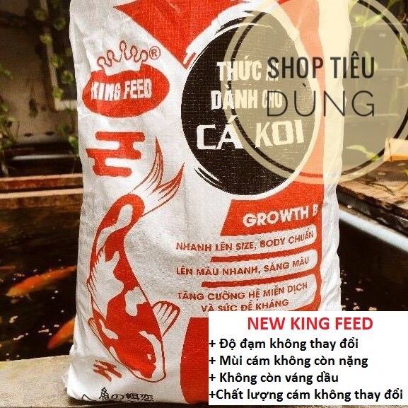 cám king feed,cám cá koi king feed, thức ăn cá koi 42% đạm, mẫu mới 2021