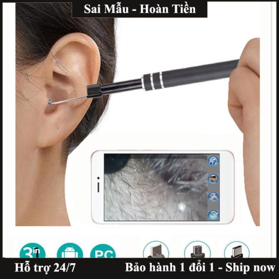 Camera nội soi y tế, Camera nội soi tai, mũi, họng - Máy lấy ráy tai HD Visual Earwas Clean Tool cho hình ảnh sắc nét, s