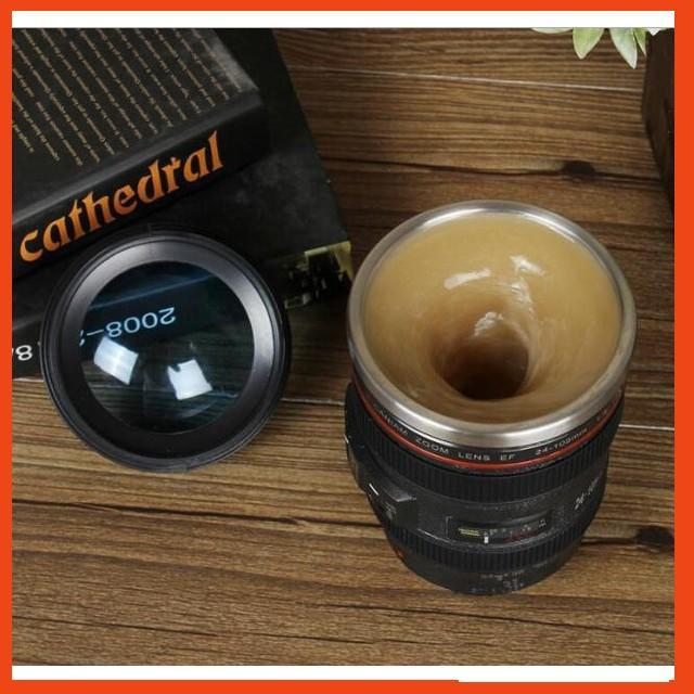 Khuyến mãi - Cốc Nước Tự Động Khuấy Kiểu Dáng Ống Kính Máy Ảnh Mug Coffee