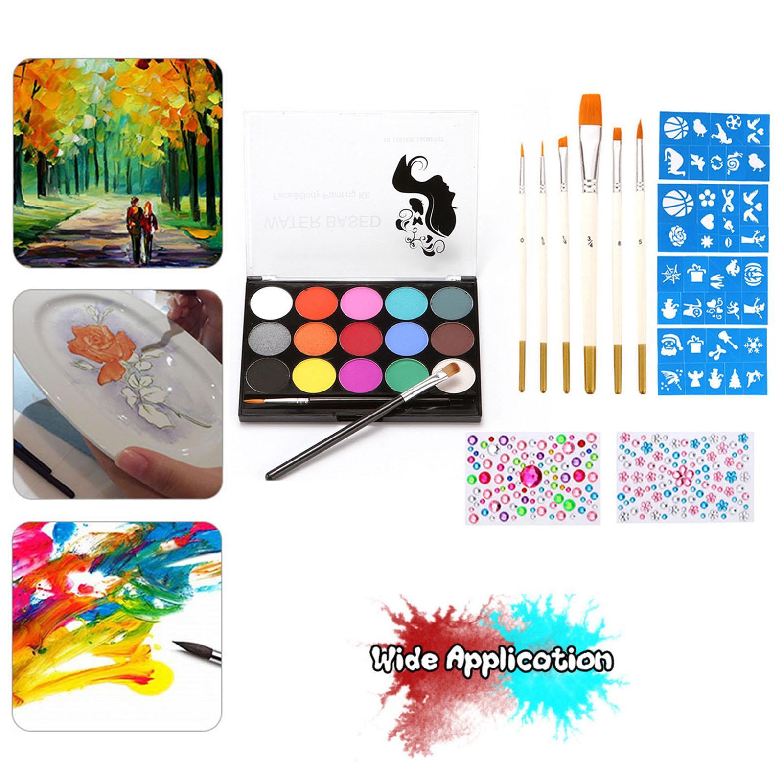 Face Body Painting, Palette with Brushes Face Body Paint Kit for Costume Parties