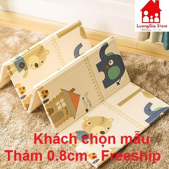 CAM KẾT HÀNG LOẠI 1 DÀY ĐẸP Thảm gấp gọn 2 mặt Hàn Quốc m8x2m - Thảm xốp cho bé tập bò chống ngã