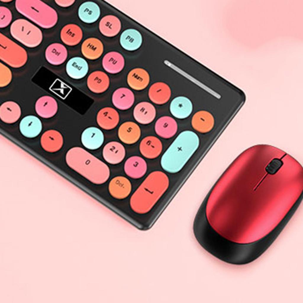 104 keys 2.4GHz N620 Wireless Punk Mechanical Keyboard Mouse Gaming Set Cute