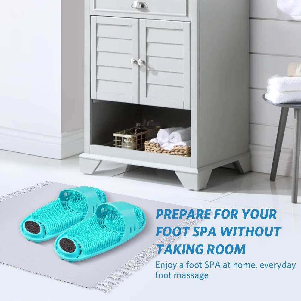 Ốp Tắm Massage Bàn Chải Dành Cho Giày Lười Rửa Sạch Đôi Chân Chết Nhà Tắm Hiện Vật Đệm Lưng Tắm Chân