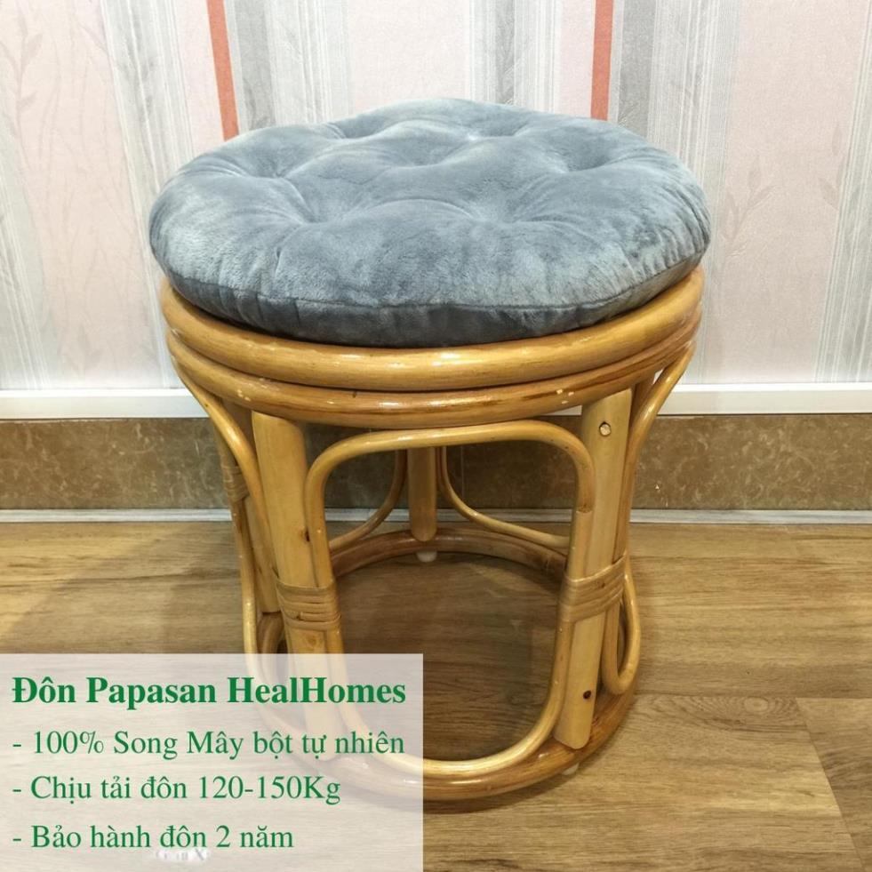 Ghế lười thư giãn Đôn Papasan mây nhựa, decor ban công nằm thư giãn đọc sách, trang trí phòng khách / HealHomes