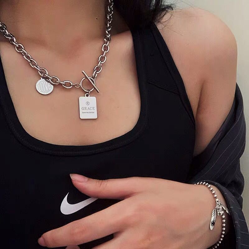 Dây chuyền choker nam nữ siêu hot cá tính phong cách Hàn Quốc  - TS59