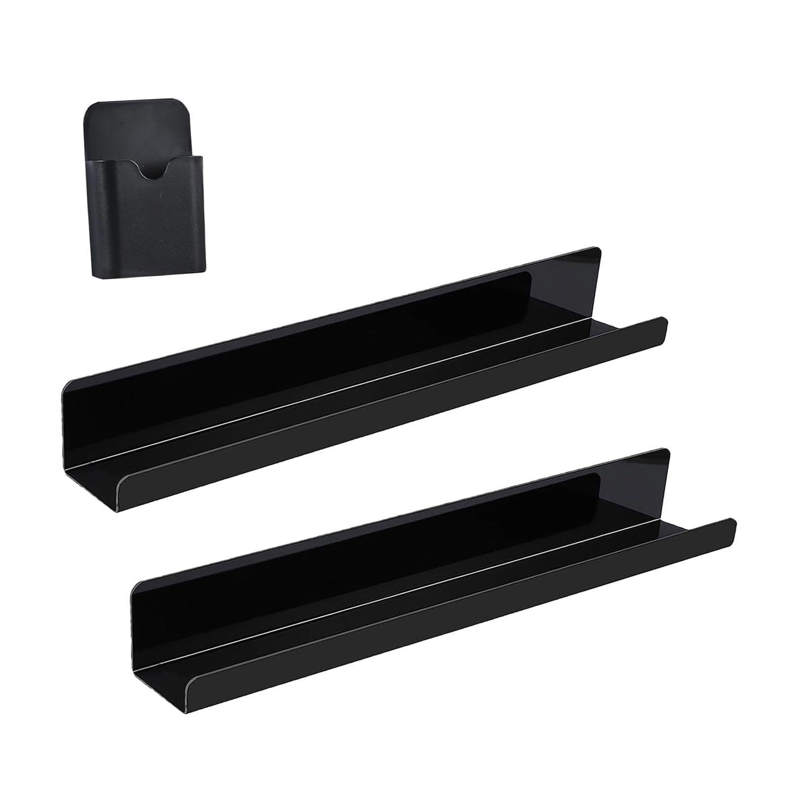 2x Acrylic Bookshelf Book Display Shelf for Kitchen Bedroom Hallway