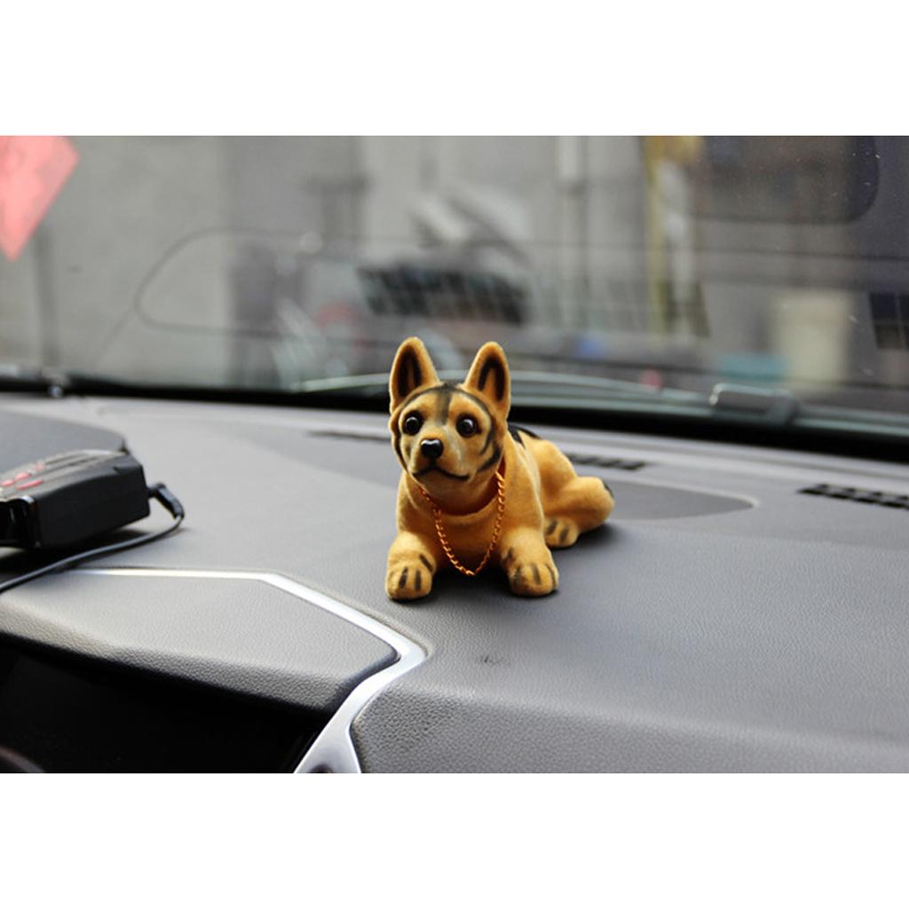 Cute Shepherd Dog / Bobbing Head Dog / Bobble Head Toy w/ GOLDEN CHAIN