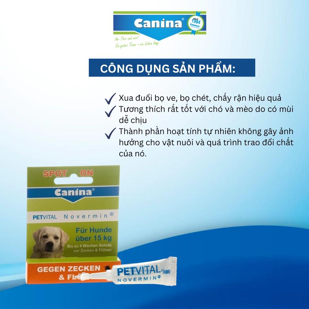 Thuốc Trị Ve Rận Bọ Chét Cho Chó Canina Petvital Novermin - Chính Hãng - Nhập Khẩu Đức