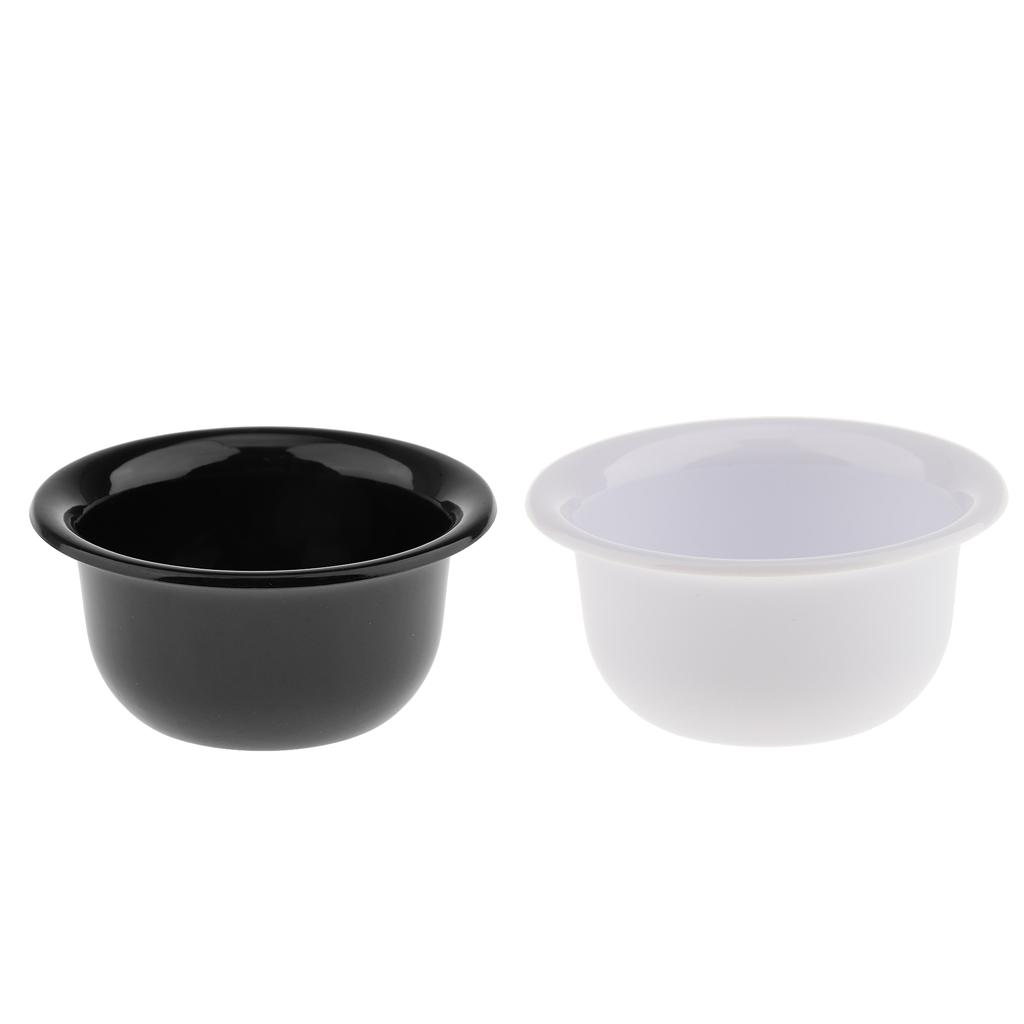 Men's Plastic Shaving Brush Mug Bowl Salon Barber Beard Shave Soap Cream Cup Black