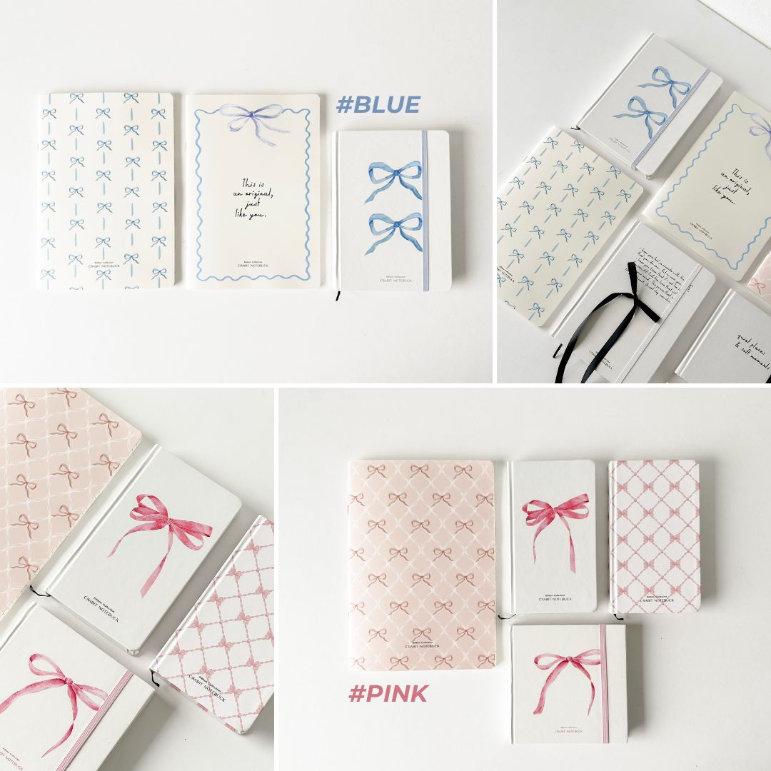 Sổ tay A5 A6 Vuông mini sổ ghi chép bỏ túi Crabit Ribbon Collection